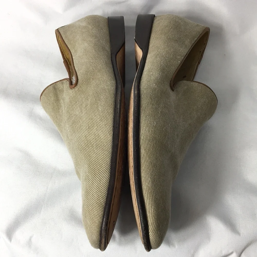 Donald J. Pliner Mens Fabric & Leather Slip-On Loafers Size 8 Like-NEW Condition